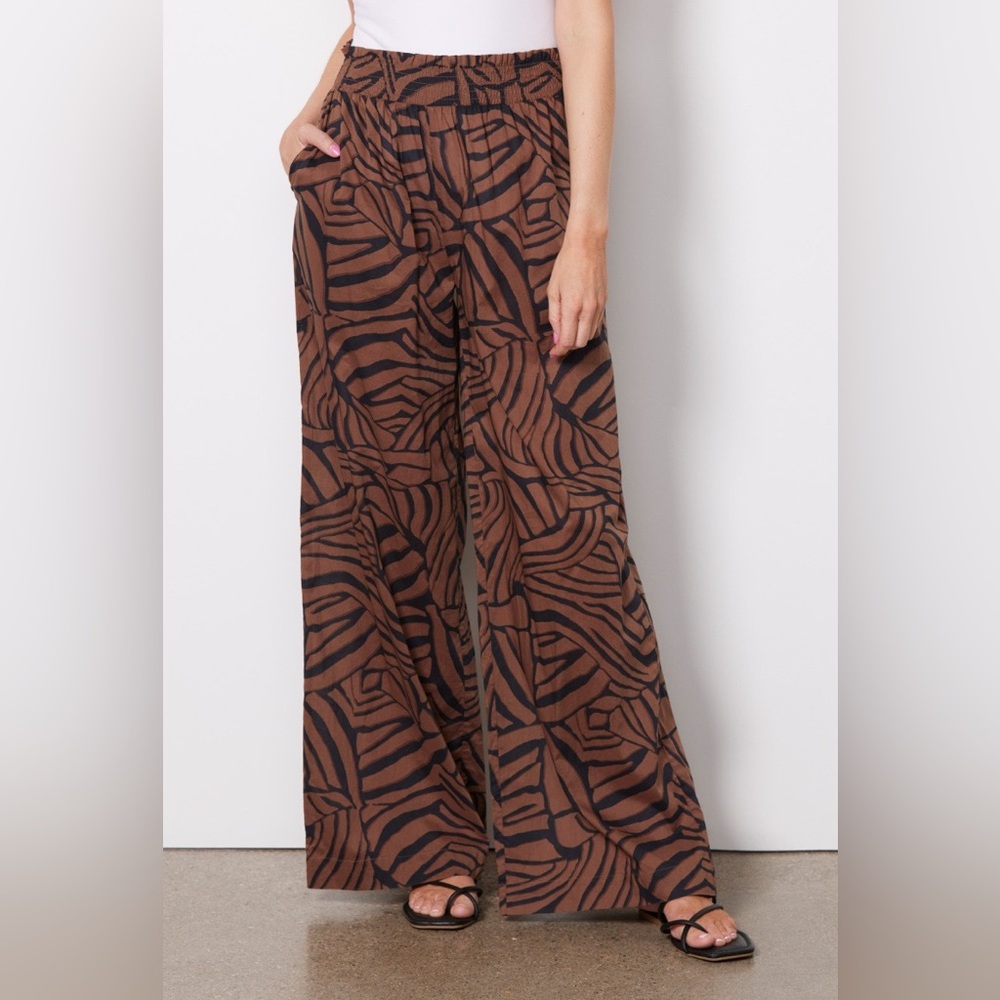 Rails Brendon Cotton Printed Wide Leg Pant Size Small